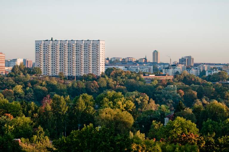 Apartment buildings in central Stockholm.