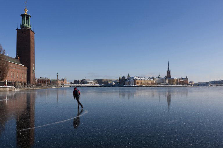 Ice skating in Stockholm