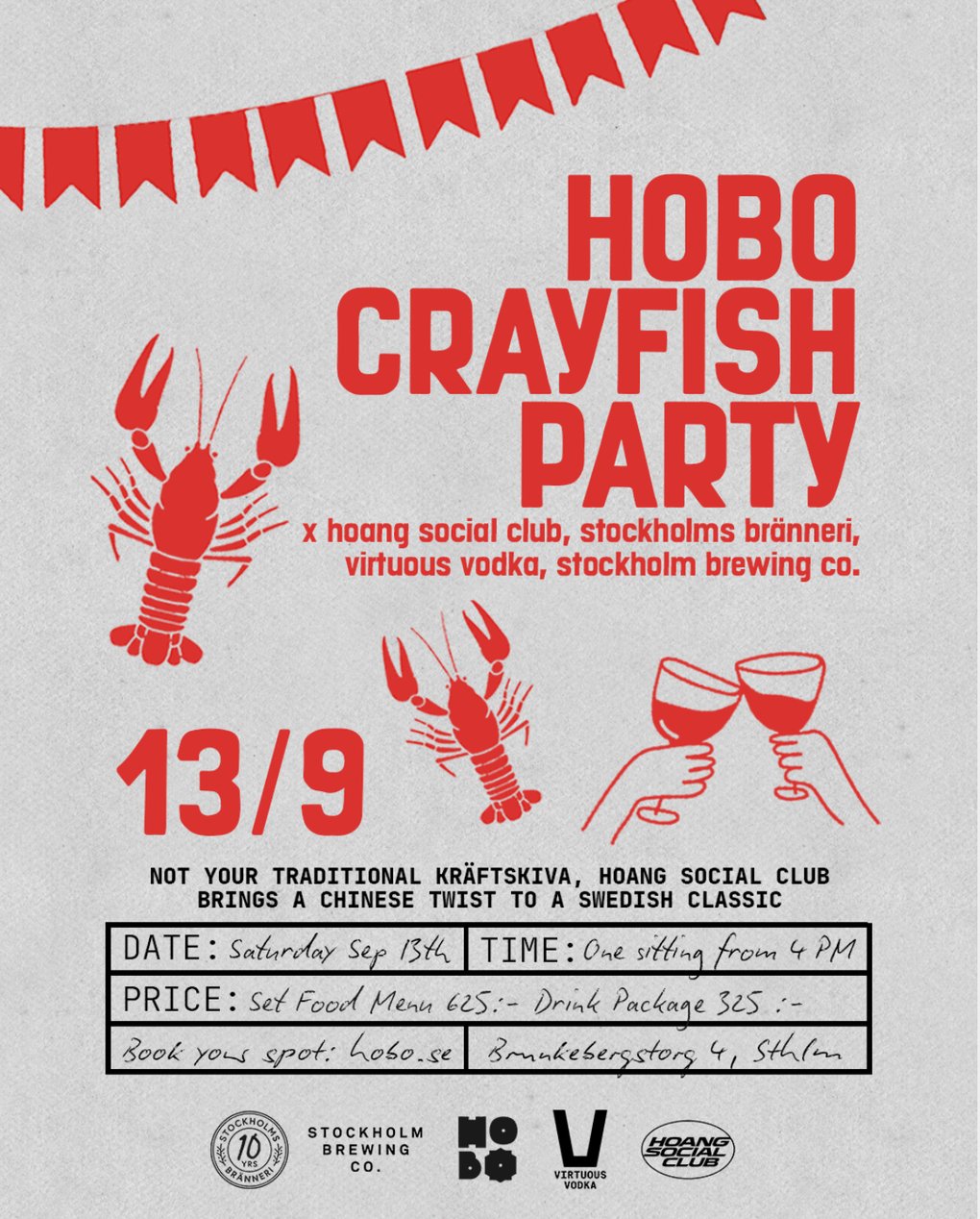 Hoang Social Club x Crayfish Party 13/9 @ HOBO