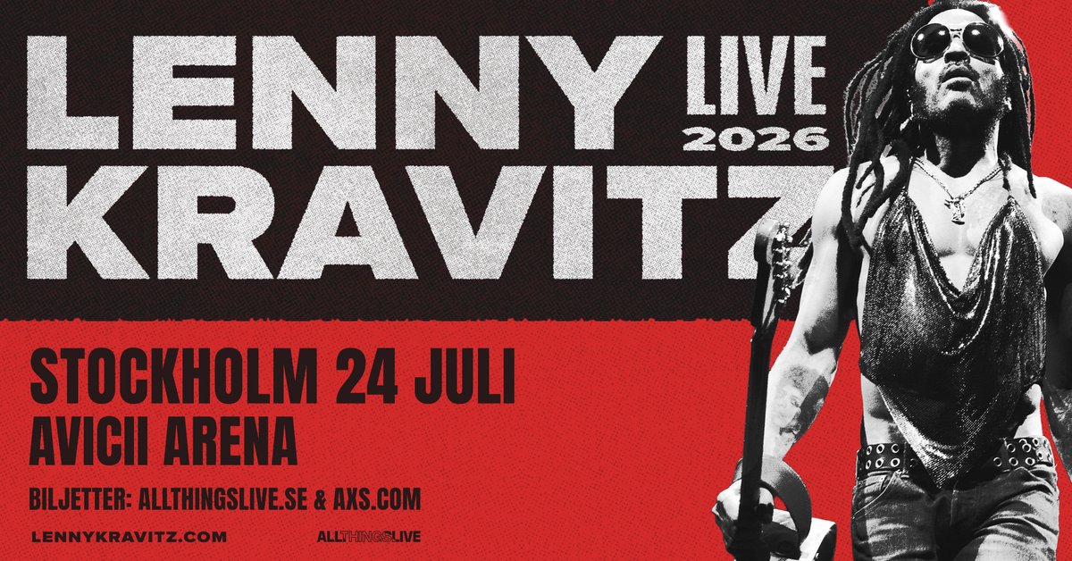 Lenny Kravitz Live 2026 - Avicii Arena