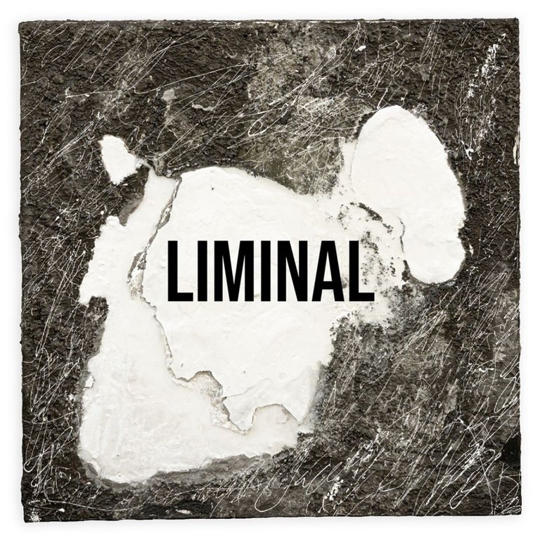 Black-and-white event poster with the exhibition name "Liminal" in capital letters