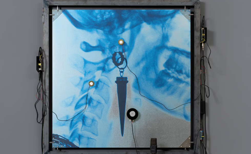 A promotional poster image with abstract blue artwork and the text “Ultrasound” partially visible, promoting Lorde’s concert.