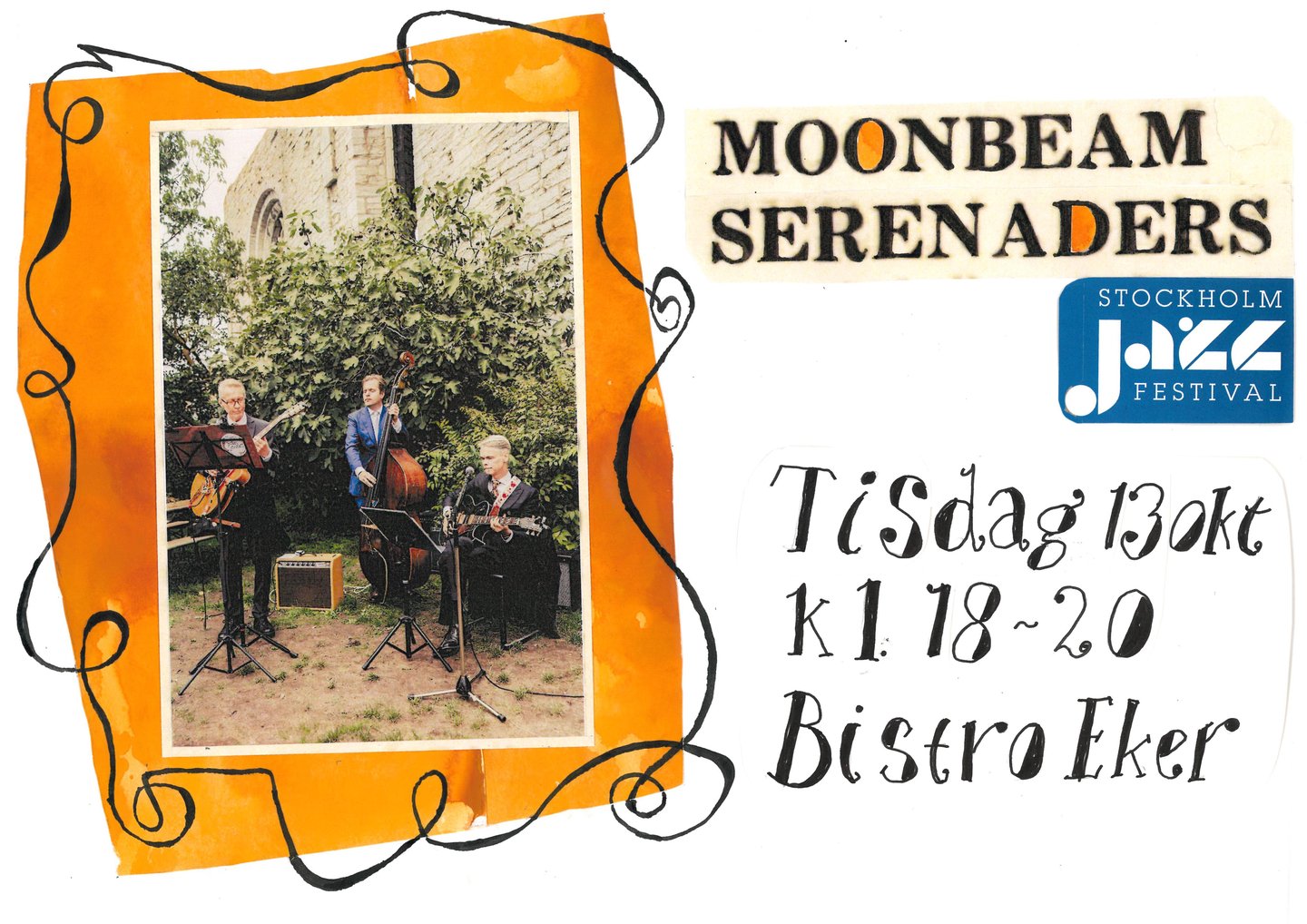 Moonbeam Serenaders Jazz trio at Bistro Eker