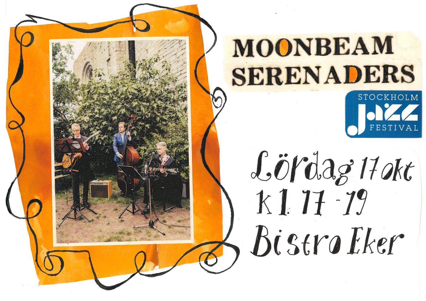 Moonbeam Serenaders Jazz trio at Bistro Eker!