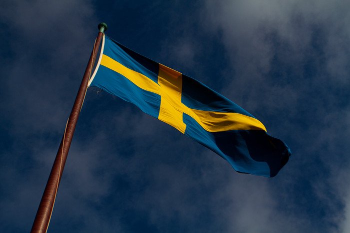 The Swedish flag.
