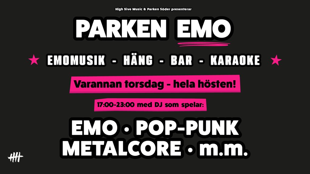 Parken EMO - Pub hang out with Emo, Pop-Punk and Metalcore music