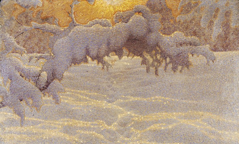 winter landscape with trees covered in snow