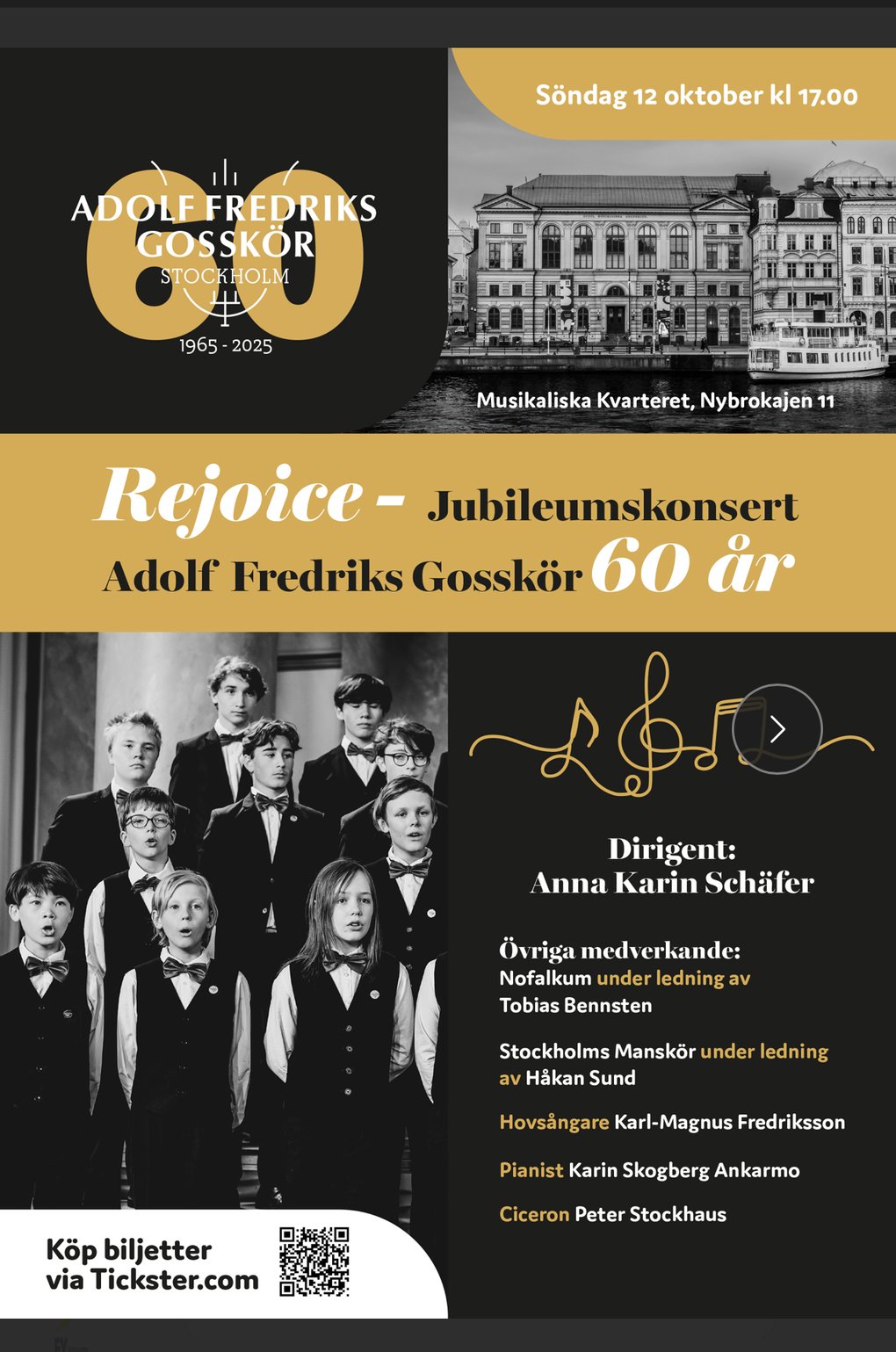 Rejoice - anniversary concert. Adolf Fredriks Boys choir 60 years