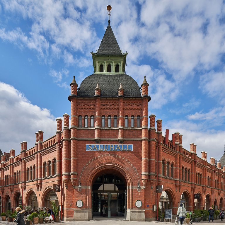 Architecture in Stockholm. Östermalm Market Hall. Exterior.