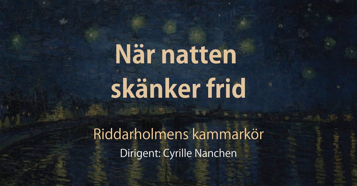 Serenity in darkness - autumn concert – Stockholm