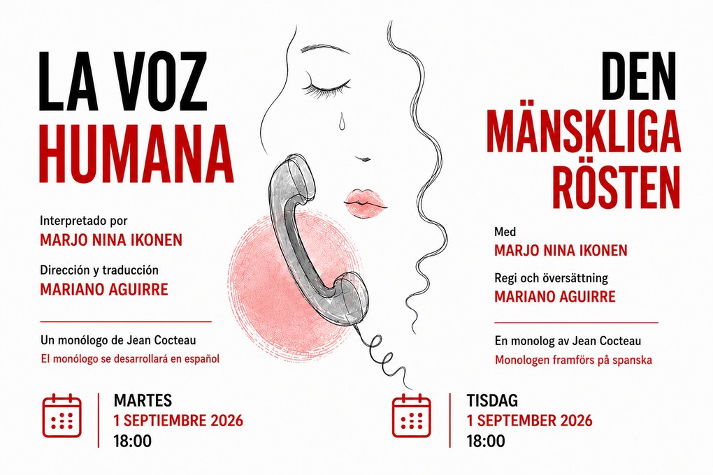 Spanish-Language Theater: Jean Cocteau’s "La voz humana" at the Cervantes Institute in Stockholm