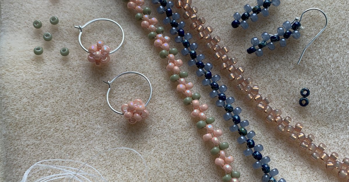 Stitch beaded earrings using a pattern with Elin