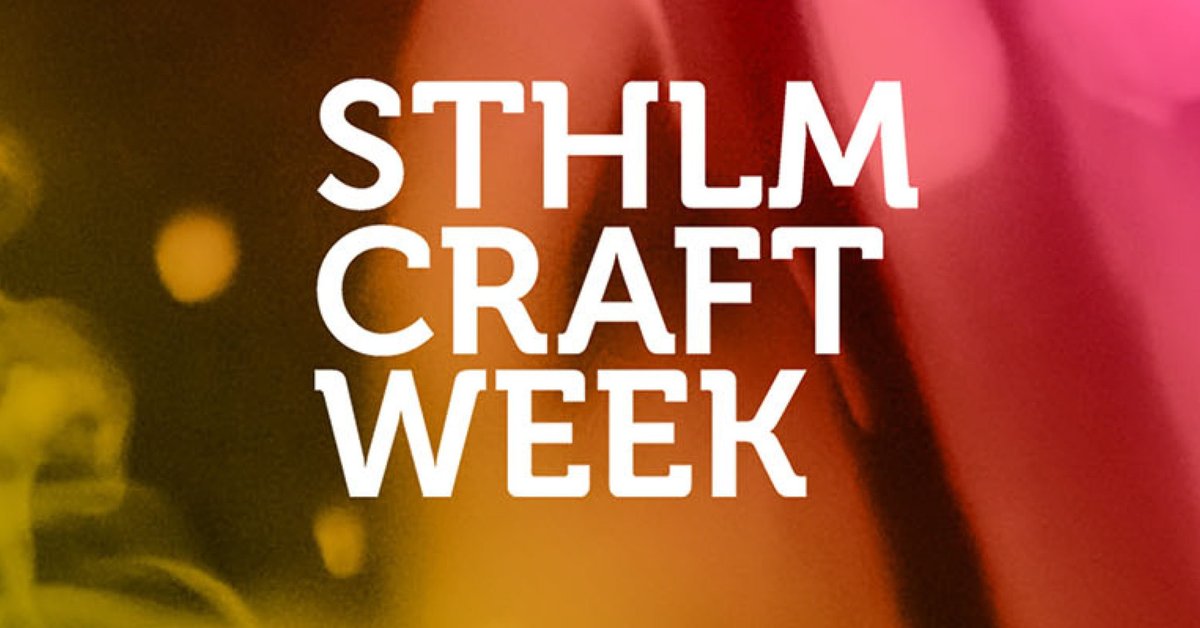 Stockholm Craft Week 2026