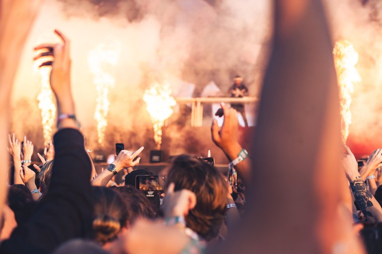 Audience in front of a music performance