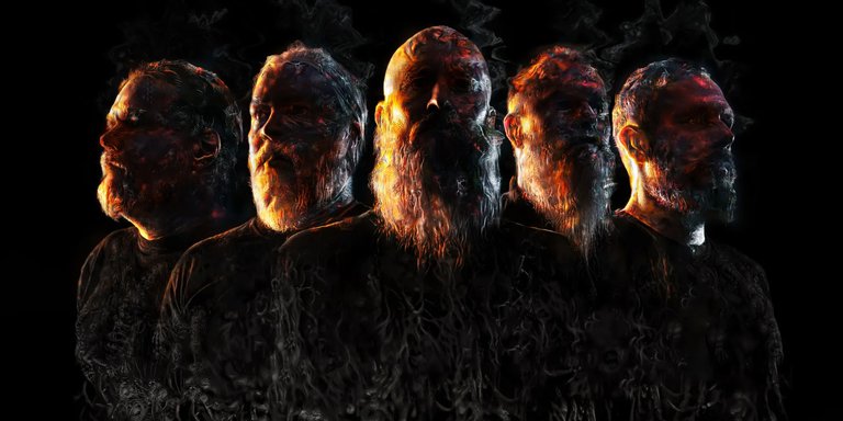 A photo of the band Meshuggah.