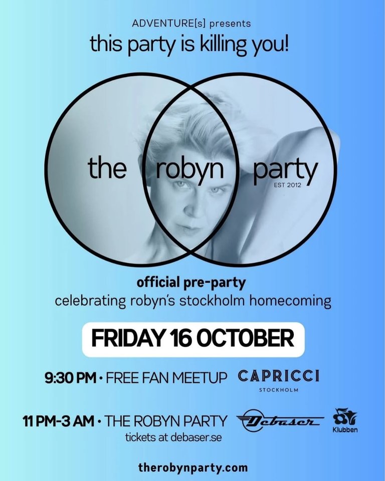 The Robyn Party – Official Robyn Pre Party