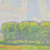 Study sketch for Prince Eugen’s altar painting in Kiruna church exhibited at Waldemarsudde.