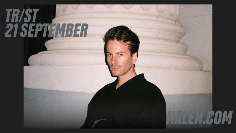 Portrait of a man with short dark hair in front of a white, sculptural background. The text shows the date 21 September and the website address nalen.com.