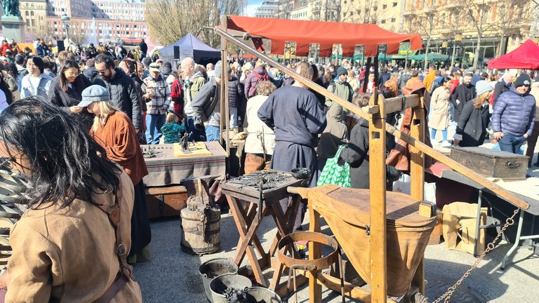 Viking and Medieval themed market in Kungsträdgården
