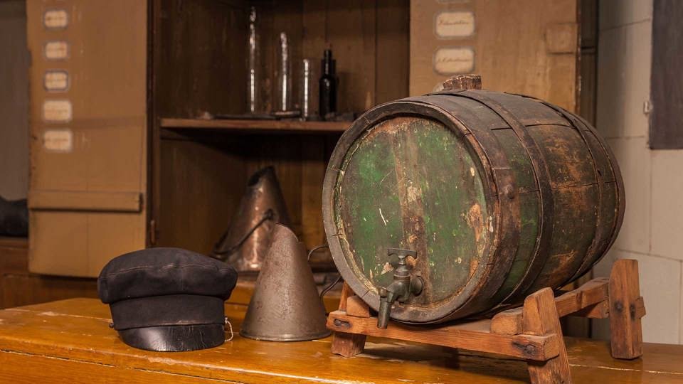 Visning av vindragarlagets skrålokal